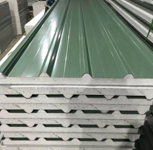 tấm mái panel chống nóng xanh 2